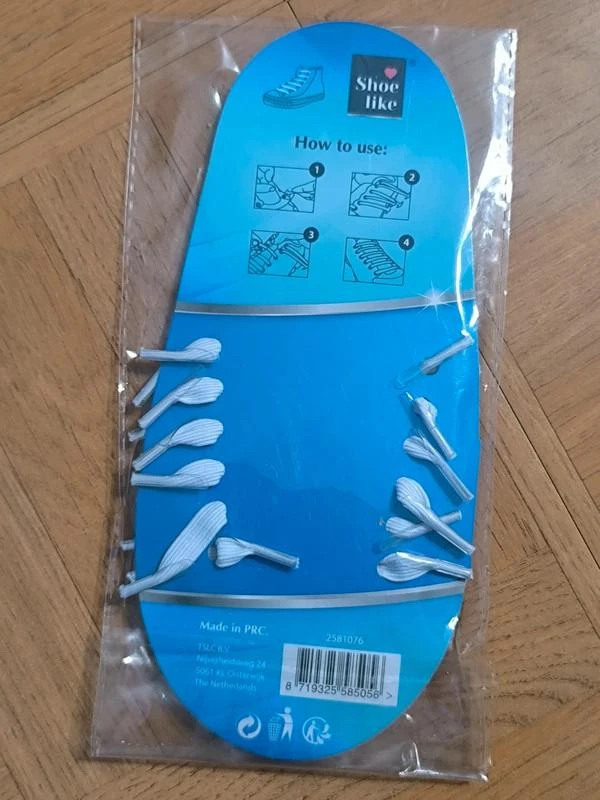 24 Magische elastische veters, zwart en wit, 12 stuks per zakje – photo 5